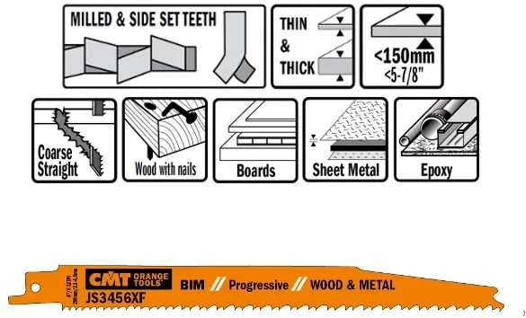 200mm BIM Prog Reciprocating Saw Blade