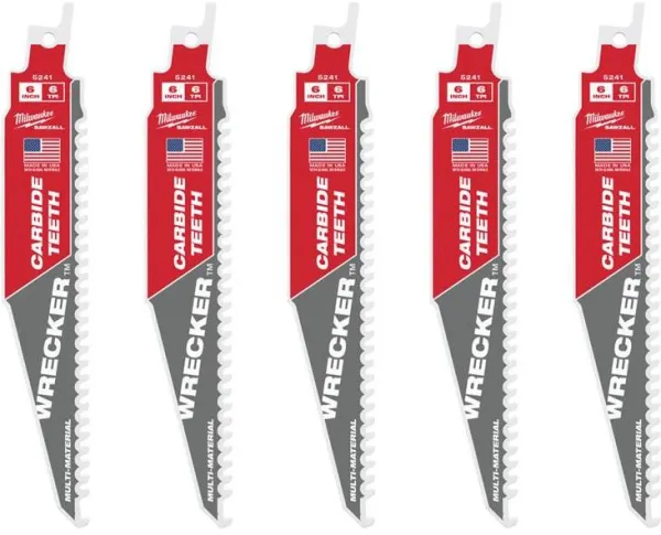 Milwaukee TCT WRE 150/6T Reciprocating Saw Blade 5 pcs