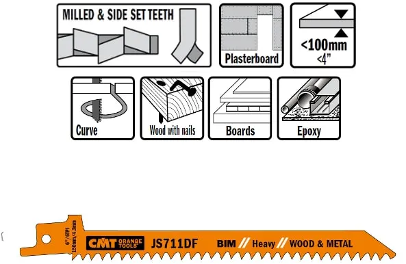 150mm BIM Heavy Reciprocating Saw Blade