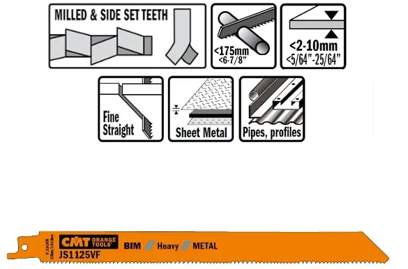 225mm BIM Heavy Reciprocating Saw Blade