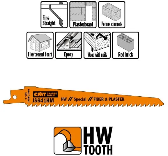 CMT 150mm HM Spec Reciprocating Saw Blade