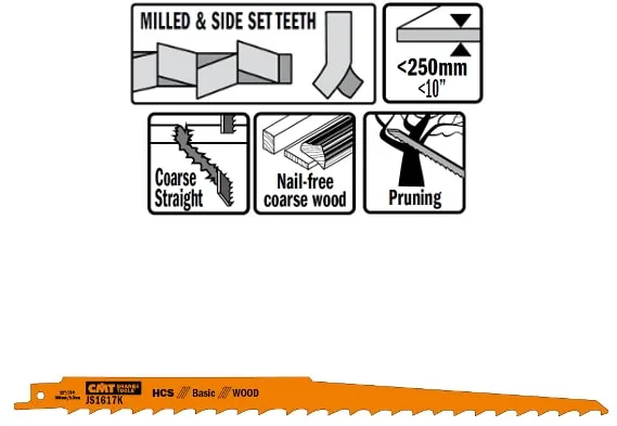 300mm HCS Basic Reciprocating Saw Blade