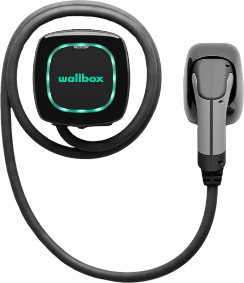 Wallbox Pulsar Plus charging box with Wi-Fi, 22 kW, 7 metres, Type 2, black