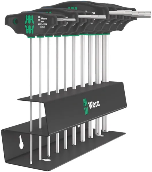 Wera 454/10 HF Set Imperial 2 T-handle Screwdriver Set Hex-Plus