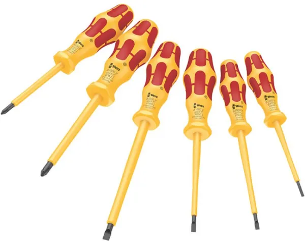Wera 1060 i/1062 i/6 Screwdriver Set Kraftform VDE, 6 pieces